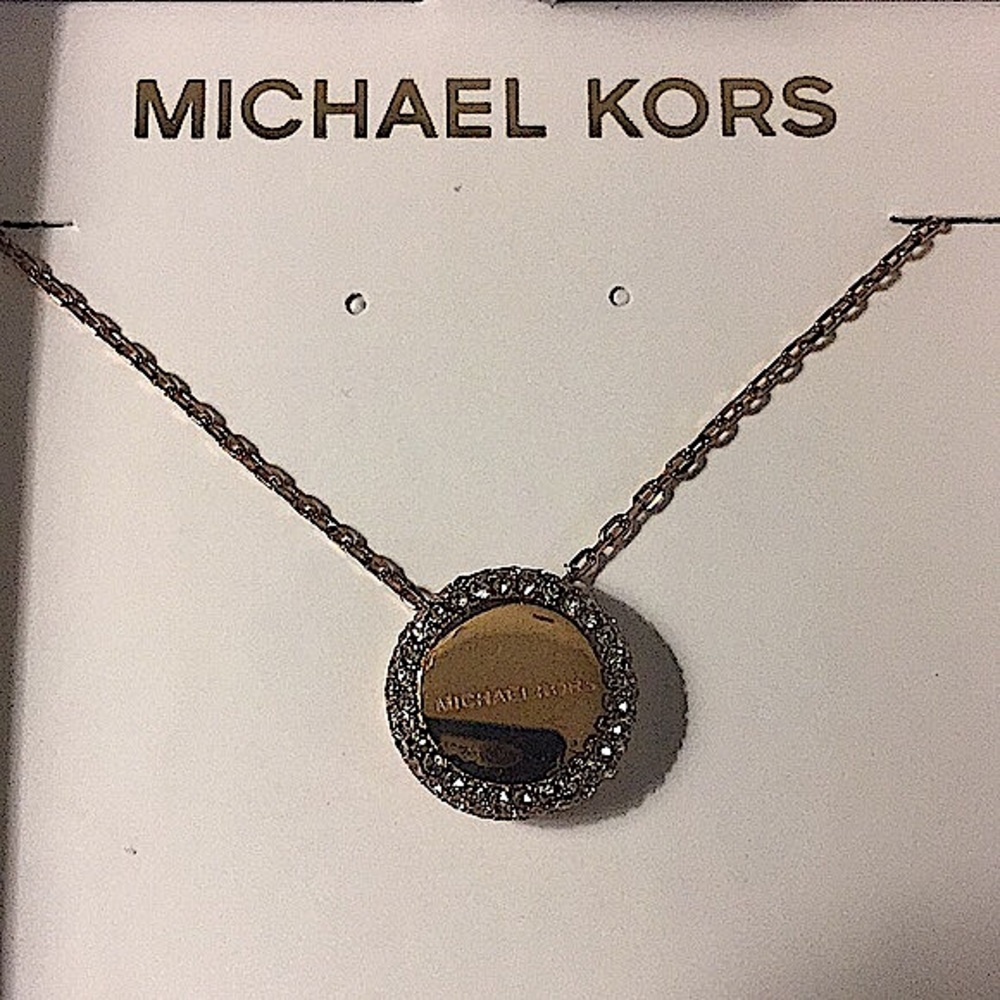 MICHAEL KORS - ROSE GOLD-TONE PENDANT NECKLACE - Picture 2 of 13